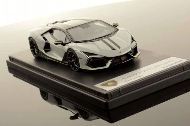 LOOKSMART LS543J 1/43 Lamborghini Revuelto Grigio Hati / Verde Scandal Livery - image 4