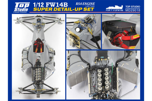 Top Studio MD29018 1/12 Williams FW14B Super Detail-up Set RS4 Engine (Late Type) Model Parts - image 1