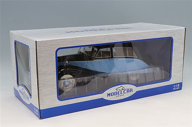 Model Car Group MCG18051 1/18 Rolls-Royce Silver Wraith Empress by Hooper 1956 Black/Light Blue Diecast - view 4