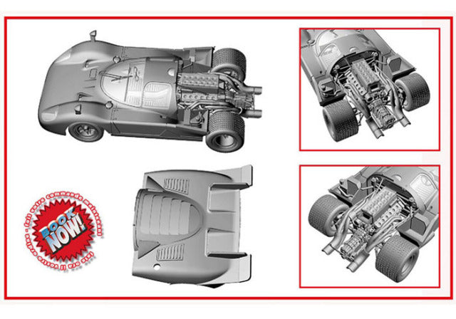 Montegrosso MTG003 1/43 Ferrari 512S Sebring 12H 1970 Winner I.Giunti / N.Vaccarella / M.Andretti Metal Model Kit - image 1