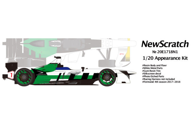 New Scratch 20E1718N01 1/20 Formula E 2017-18 #01 Lucas di Grassi Resin (main parts) Model Kit - image 1