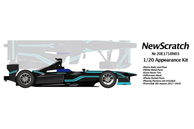 New Scratch 20E1718N03 1/20 Formula E 2017-18 #03 Nelson Piquet Jr Model Kit - image 1