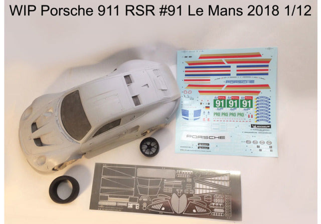 Profil24 P1209 1/12 Porsche 911 RSR n.91 Le Mans 2018 Rothmans Resin Model Kit - image 8