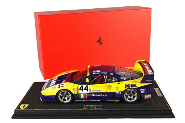 BBR P18139FV 1/18 Ferrari F40 LM Le Mans 1996 TEAM ENNEA IGOL n.44 Limited 200pcs (with Display Case) - image 6