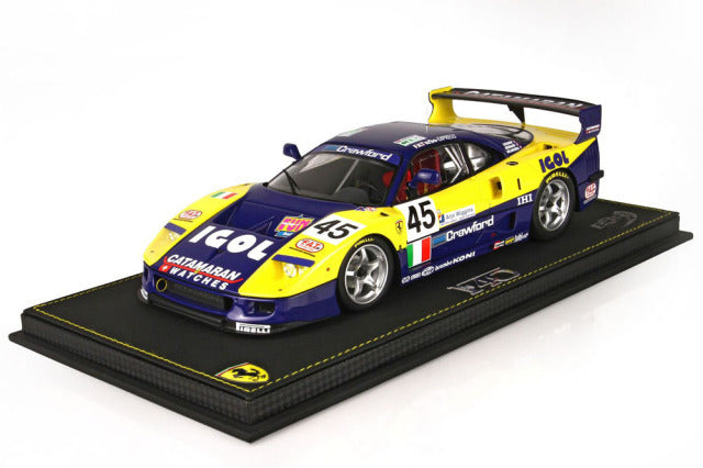 BBR P18139GV 1/18 Ferrari F40 LM Le Mans 1996 TEAM ENNEA IGOL n.45 Limited 200pcs (with Display Case) - image 1