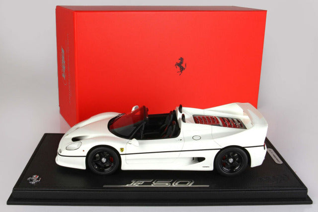 BBR P18190F1V 1/18 Ferrari F50 Spider 1995 Avus White / Race wheels Limited 50pcs (with Display Case) - image 7