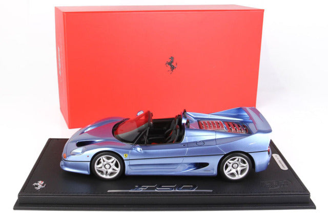 BBR P18190GV 1/18 Ferrari F50 Spider 1995 California Light Blue Metallic Limited 56pcs (with Display Case) - image 9