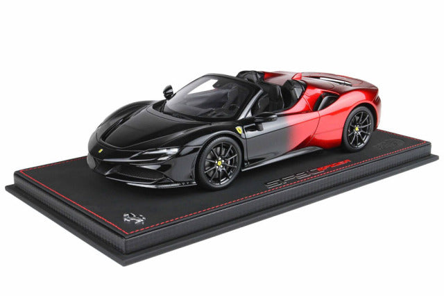 BBR P18194RBD 1/18 Ferrari SF90 Spider Magma Red and Black Limited 90pcs (with Display Case) - image 1