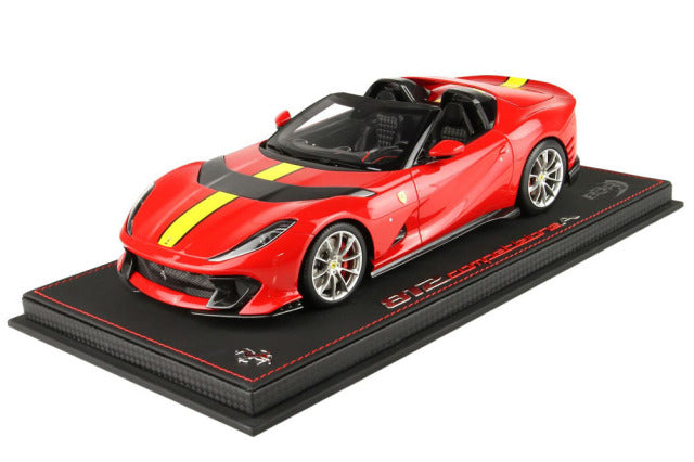 BBR P18209CV 1/18 Ferrari 812 Competizione A Rosso Corsa / Racing Giallo FLY Stripe Limited 200pcs (with Display Case) - image 1