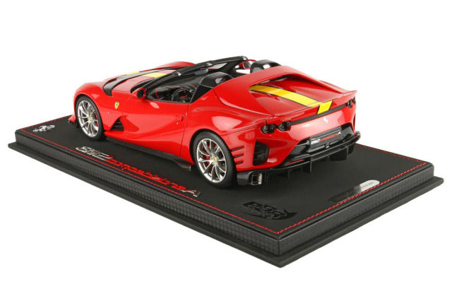 BBR P18209CV 1/18 Ferrari 812 Competizione A Rosso Corsa / Racing Giallo FLY Stripe Limited 200pcs (with Display Case) - image 2