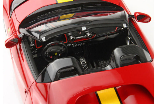 BBR P18209CV 1/18 Ferrari 812 Competizione A Rosso Corsa / Racing Giallo FLY Stripe Limited 200pcs (with Display Case) - image 6