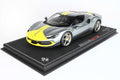 BBR P18211AV 1/18 Ferrari 296GTB Assetto Fiorano Grigio Coburn / Yellow Stripe Limited 300pcs (with Display Case) - image 1
