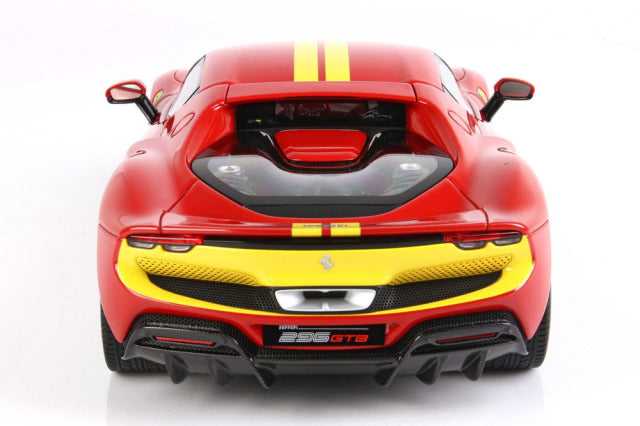 BBR P18211D1V 1/18 Ferrari 296GTB Assetto Fiorano Rosso Corsa / Yellow Stripe Limited 99pcs (with Display Case) - image 7
