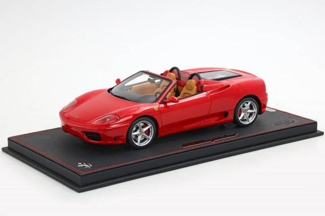 BBR P18229AV 1/18 Ferrari 360 Modena Spider Manual Gear Rosso Corsa - Beige interior Limited 100pcs (with Display Case) - image 1