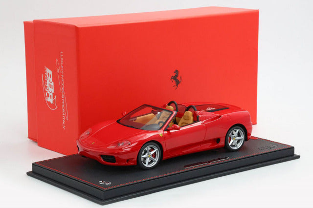 BBR P18229AV 1/18 Ferrari 360 Modena Spider Manual Gear Rosso Corsa - Beige interior Limited 100pcs (with Display Case) - image 10