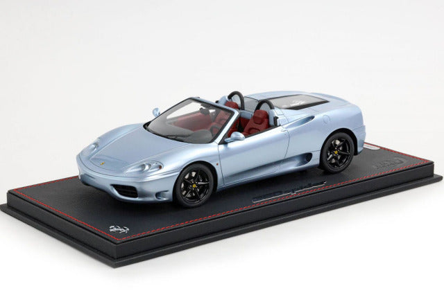 BBR P18233CV 1/18 Ferrari 360 Modena Spider Automatic Gear (Challenge Back Grid) Grigio Alloy - Beige (with Display Case) - image 1