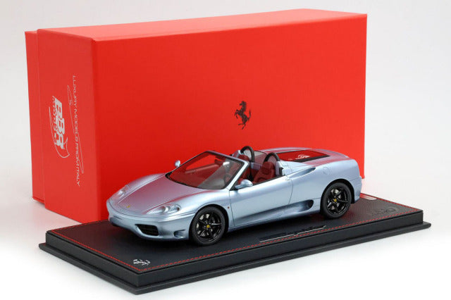 BBR P18233CV 1/18 Ferrari 360 Modena Spider Automatic Gear (Challenge Back Grid) Grigio Alloy - Beige (with Display Case) - image 10