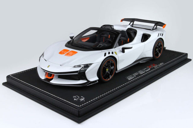 BBR P18238CV 1/18 Ferrari SF90XX Spider Bianco Artico Limited 50pcs (Display Case Included) Resin Model Car - image 1