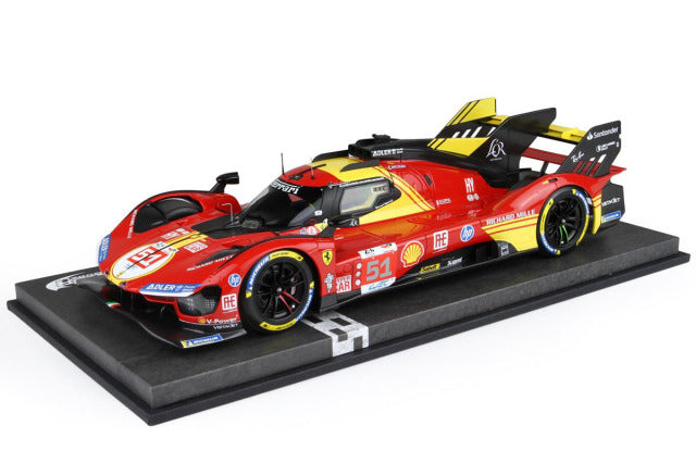 BBR P18252BV 1/18 Ferrari 499P Le Mans 2024 n.51 3rd Drivers Pier Guidi / Giovinazzi / Calado Limited 100pcs (with Display Case) - image 1