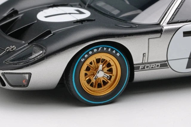 EIDOLON EM301G 1/43 Ford GT40 Mk II Alan Mann Le Mans No.7 Silver Limited 120pcs - image 4
