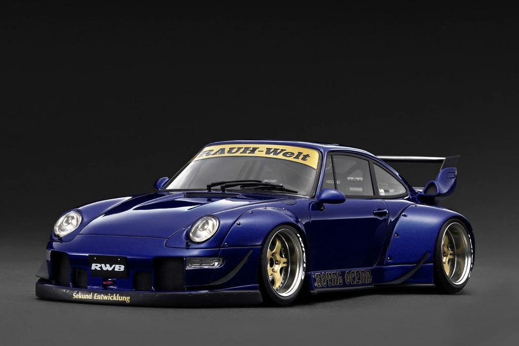 Ignition Model IG4155 1/18 Porsche RWB 993 Blue Metallic Resin - image 1