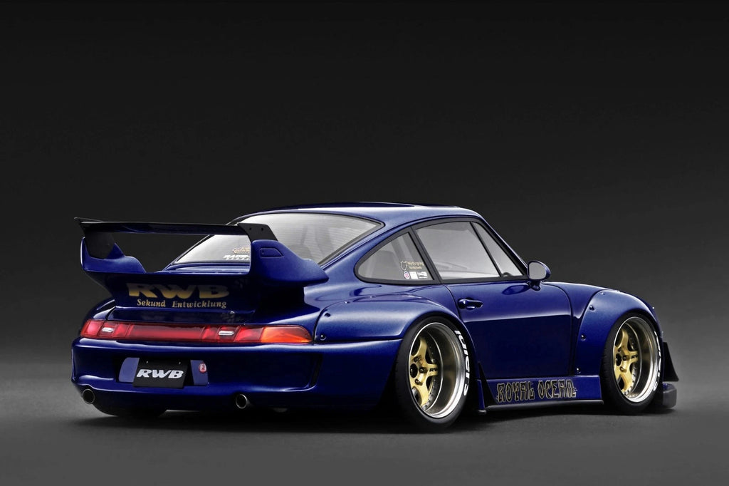 Ignition Model IG4155 1/18 Porsche RWB 993 Blue Metallic Resin - image 2