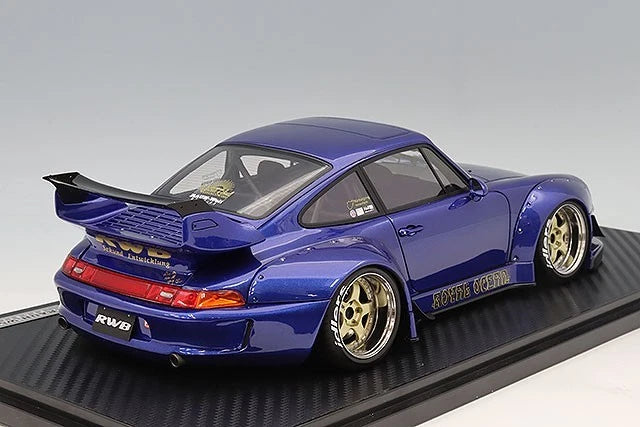 Ignition Model IG4155 1/18 Porsche RWB 993 Blue Metallic Resin - image 4