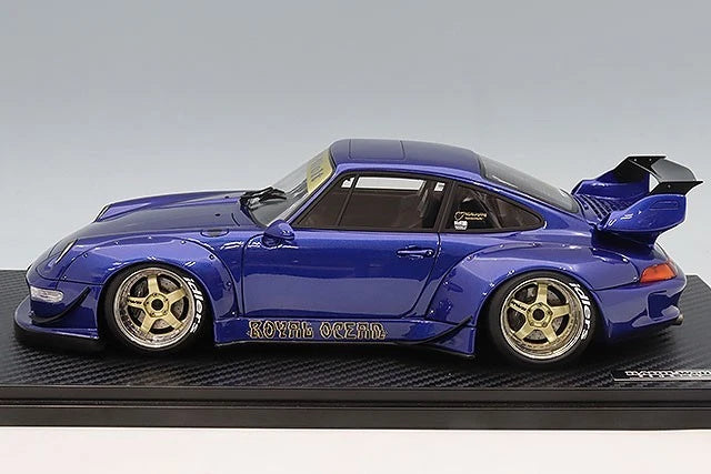 Ignition Model IG4155 1/18 Porsche RWB 993 Blue Metallic Resin - image 5