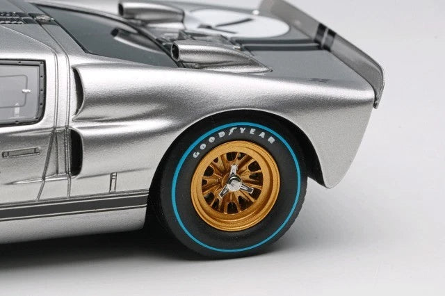 EIDOLON EM301G 1/43 Ford GT40 Mk II Alan Mann Le Mans No.7 Silver Limited 120pcs - image 5
