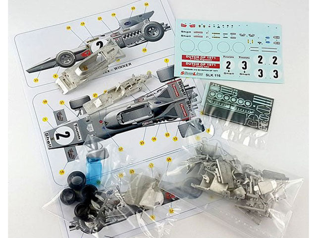 Tameo SLK116 1/43 Ferrari 312B2 Dutch GP 1971 Winner J.Ickx /C.Regazzoni Metal Model Kit - image 2