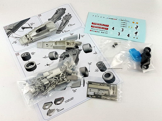 Tameo SLK117 1/43 Ferrari 312B3 Monaco GP 1973 J.Ickx /A.Merzario Metal Model Kit - image 3