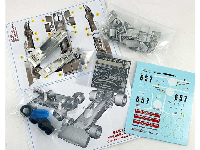 Tameo SLK126 1/43 Ferrari 312B2 South African GP 1972 J.Icks /M.Andretti /C.Regazzoni Metal Model Kit - image 4