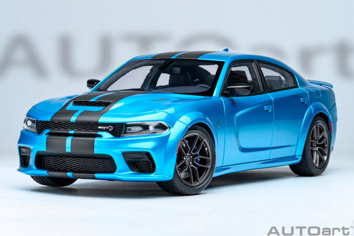AUTOart Aa71753 1/18 Dodge Charger SRT Hellcat Redeye Jailbreak B5 Blue Pearl Blue/Carbon Black Stripes - image 1