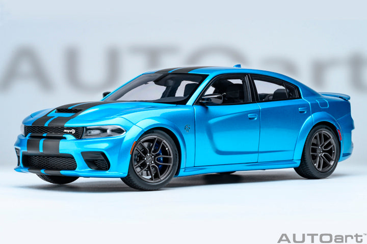 AUTOart Aa71753 1/18 Dodge Charger SRT Hellcat Redeye Jailbreak B5 Blue Pearl Blue/Carbon Black Stripes - image 2