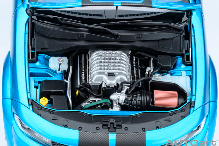 AUTOart Aa71753 1/18 Dodge Charger SRT Hellcat Redeye Jailbreak B5 Blue Pearl Blue/Carbon Black Stripes - image 3