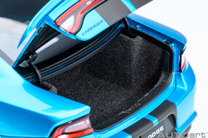 AUTOart Aa71753 1/18 Dodge Charger SRT Hellcat Redeye Jailbreak B5 Blue Pearl Blue/Carbon Black Stripes - image 4