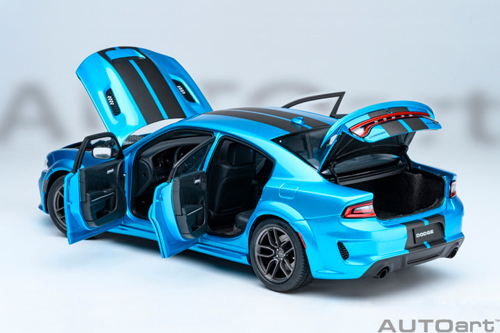 AUTOart Aa71753 1/18 Dodge Charger SRT Hellcat Redeye Jailbreak B5 Blue Pearl Blue/Carbon Black Stripes - image 7