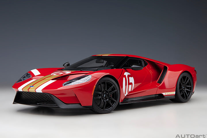 AUTOart Aa72927 1/18 Ford GT Alan Mann Heritage Edition Red/Gold Stripes - image 2