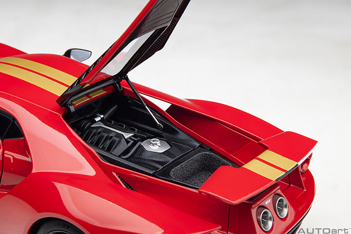 AUTOart Aa72927 1/18 Ford GT Alan Mann Heritage Edition Red/Gold Stripes - image 3
