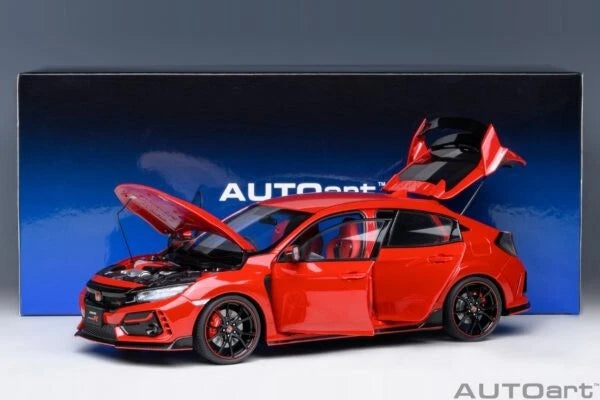AUTOart Aa73223 1/18 Honda Civic Type R FK8 2021 Flame Red with original AUTOart box