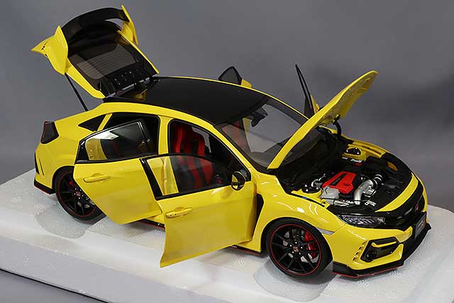 AUTOart Composite Aa73225 1/18 Honda Civic Type R FK8 Limited Edition Sunlight Yellow II - image 4