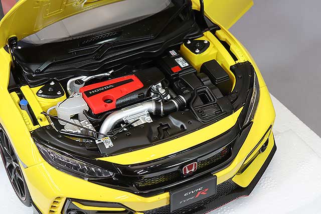 AUTOart Composite Aa73225 1/18 Honda Civic Type R FK8 Limited Edition Sunlight Yellow II - image 6