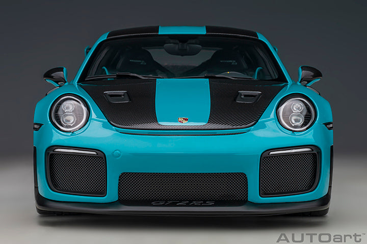 AUTOart Aa78175 Composite 1/18 Porsche 911 (991.2) GT2 RS Weissach Package Blue/Carbon Black - image 6