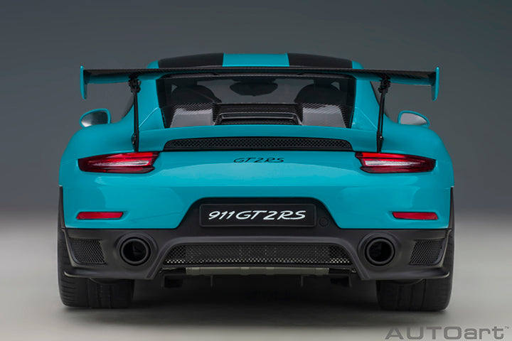 AUTOart Aa78175 Composite 1/18 Porsche 911 (991.2) GT2 RS Weissach Package Blue/Carbon Black - image 7