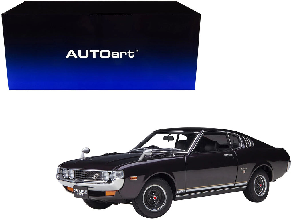 AUTOart Aa78769 1/18 Toyota Celica Liftback 2000GT RA25 Dark Purple Metallic with original box