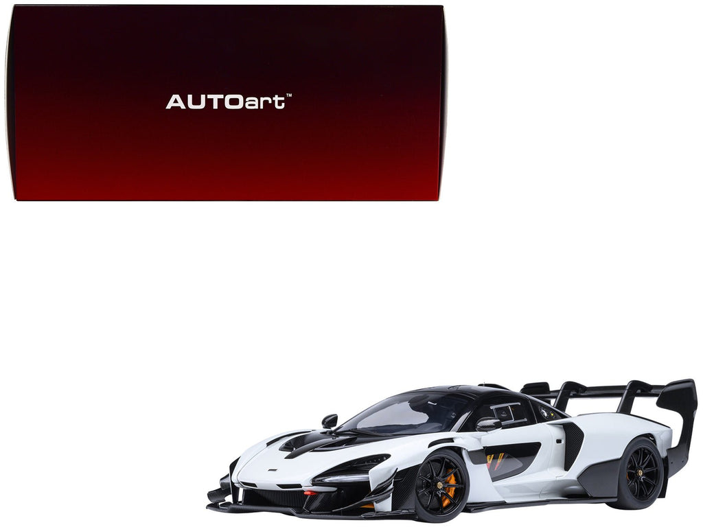 AUTOart 81953 1/18 McLaren Senna GTR Silica White - original product box and model