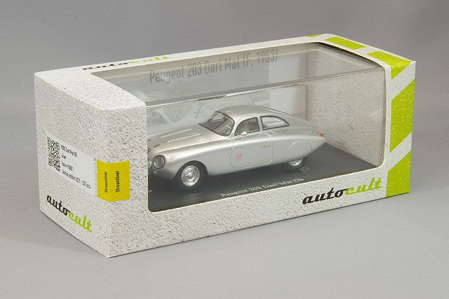 AutoCult AUT04031 1/43 Peugeot 203 Darl'mat DS 1953 Metallic Silver - image 4