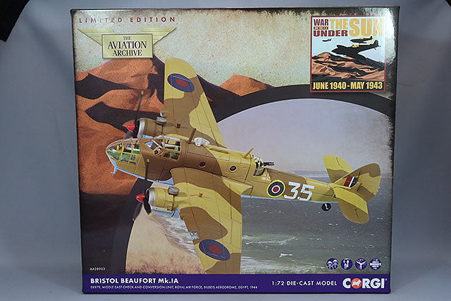 Corgi CGAA28903 1/72 Bristol Beaufort MkIa EK979 35 RAF Middle East Check and Conversion Unit Egypt 1944 - image 6