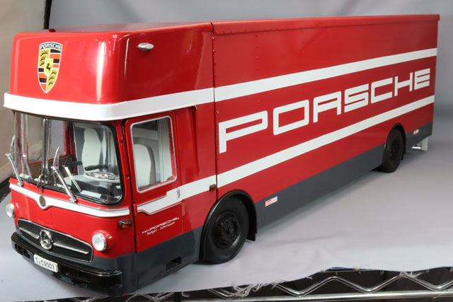 CMR CMR149 1/18 Mercedes O317 Porsche Race Transporter Red/White - image 1