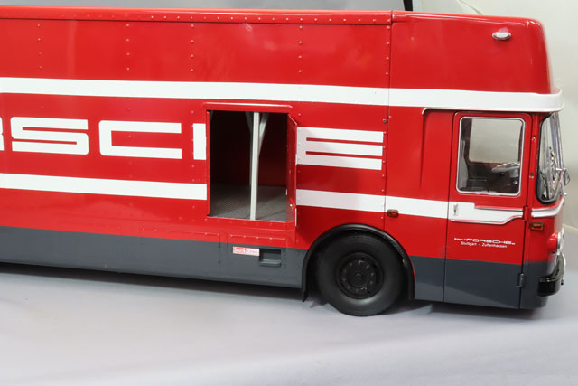 CMR CMR149 1/18 Mercedes O317 Porsche Race Transporter Red/White - image 5